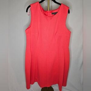 Madison Leigh Coral Sleeveless Textured Fit & Flare Dress